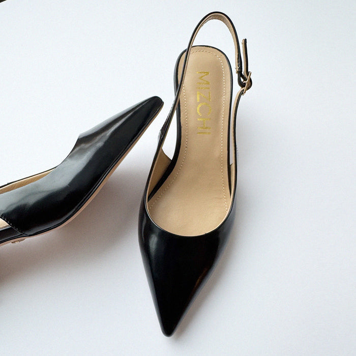 Lena 45 - black leather slingback