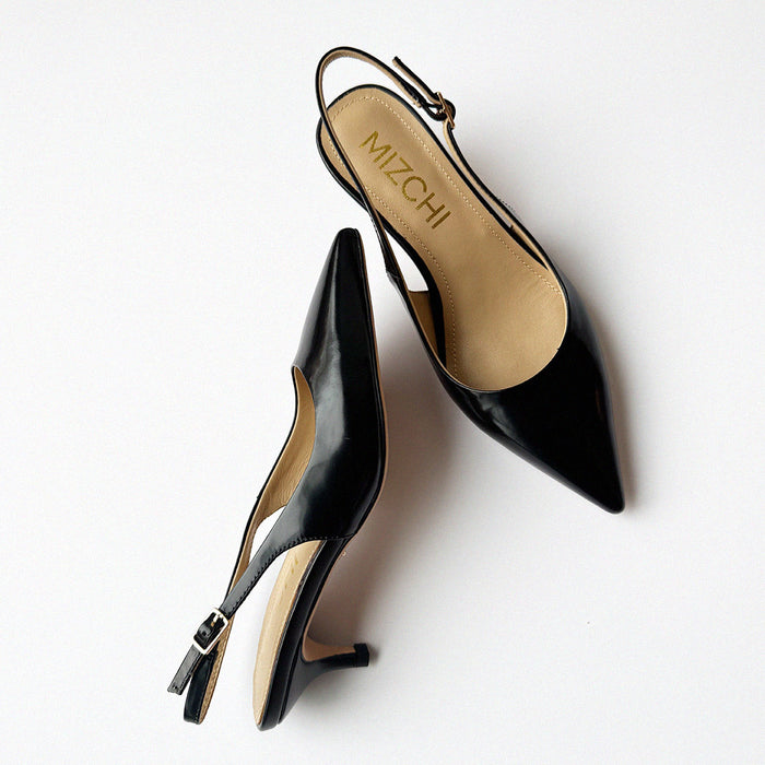 Lena 45 - black leather slingback