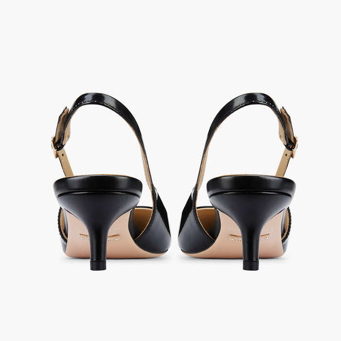 Lena 45 - black leather slingback