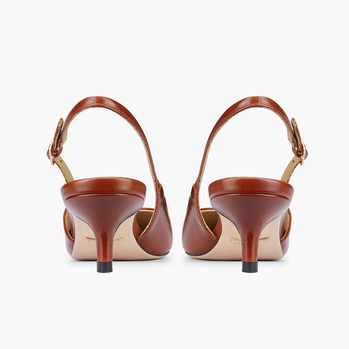 Lena 45 - brown leather slingback