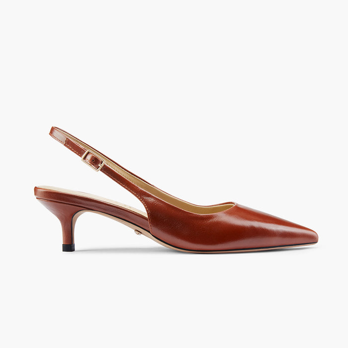 Lena 45 - brown leather slingback