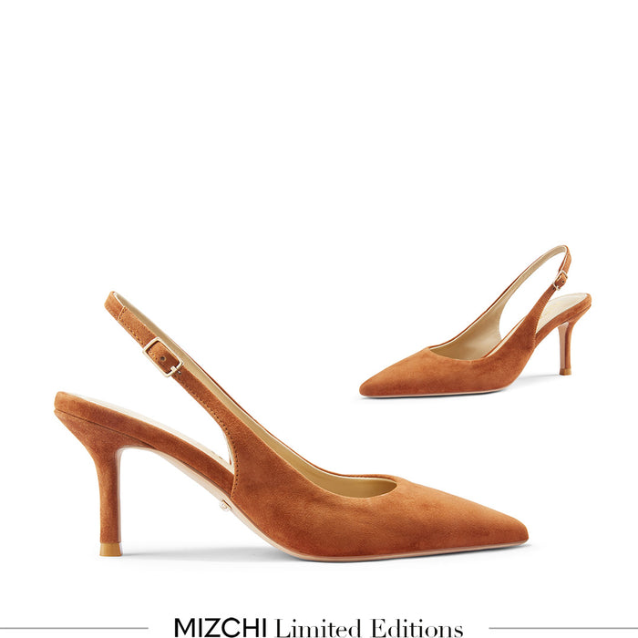 Lena 75 - beige suede slingback