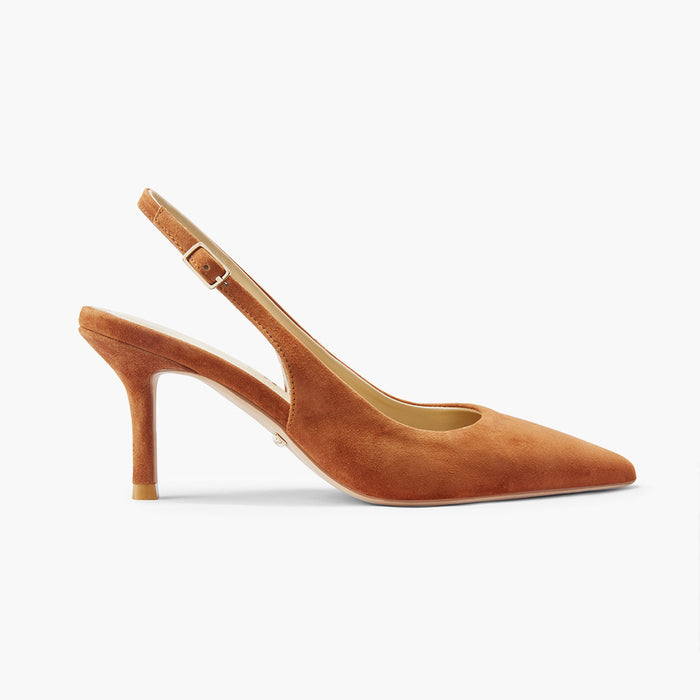 Lena 75 - beige suede slingback