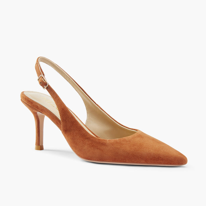 Lena 75 - beige suede slingback