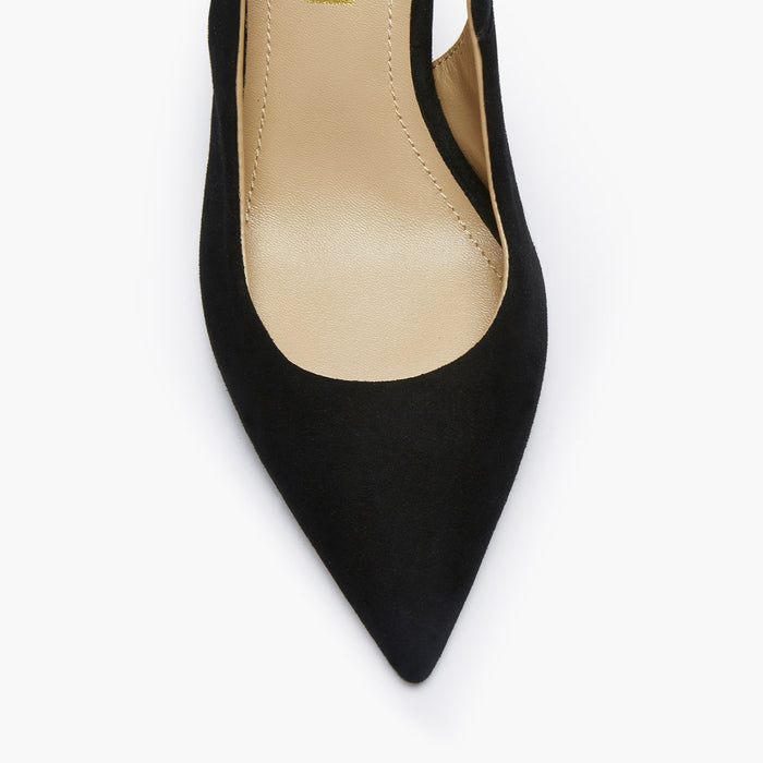 Lena 75 - black suede slingback