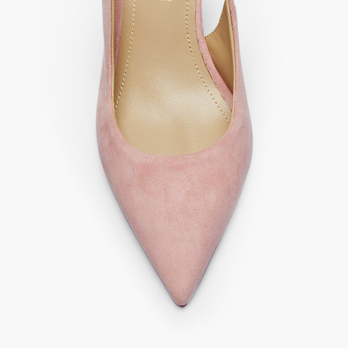 Lena 75 - pink suede slingback