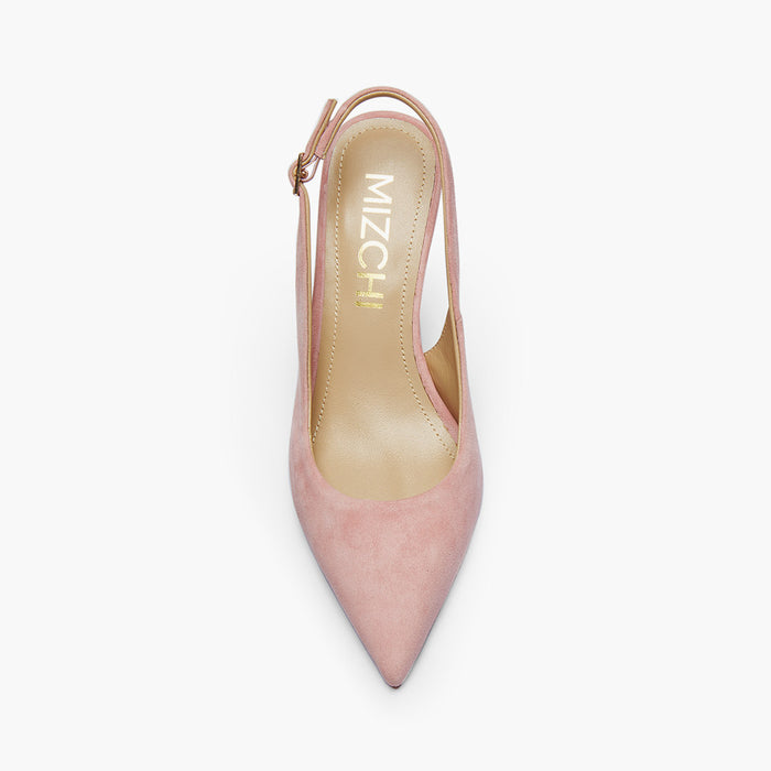 Lena 75 - pink suede slingback