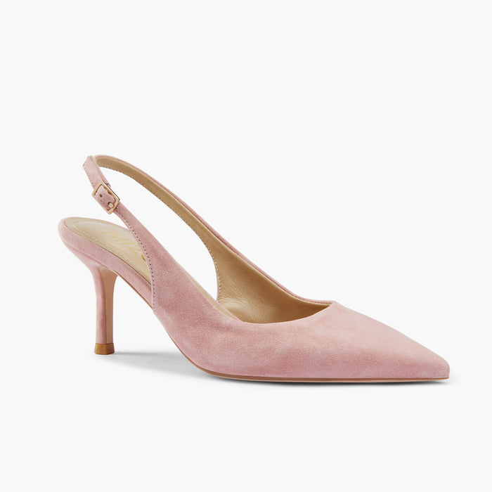 Lena 75 - pink suede slingback