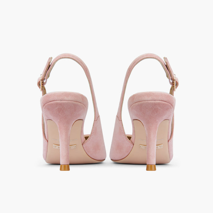 Lena 75 - pink suede slingback