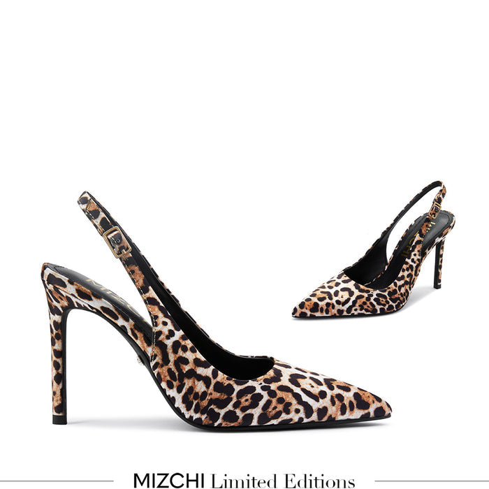 Lena 90 Leopard - Slingback Pumps