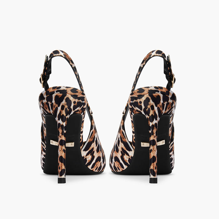 Lena 90 Leopard - Slingback Pumps