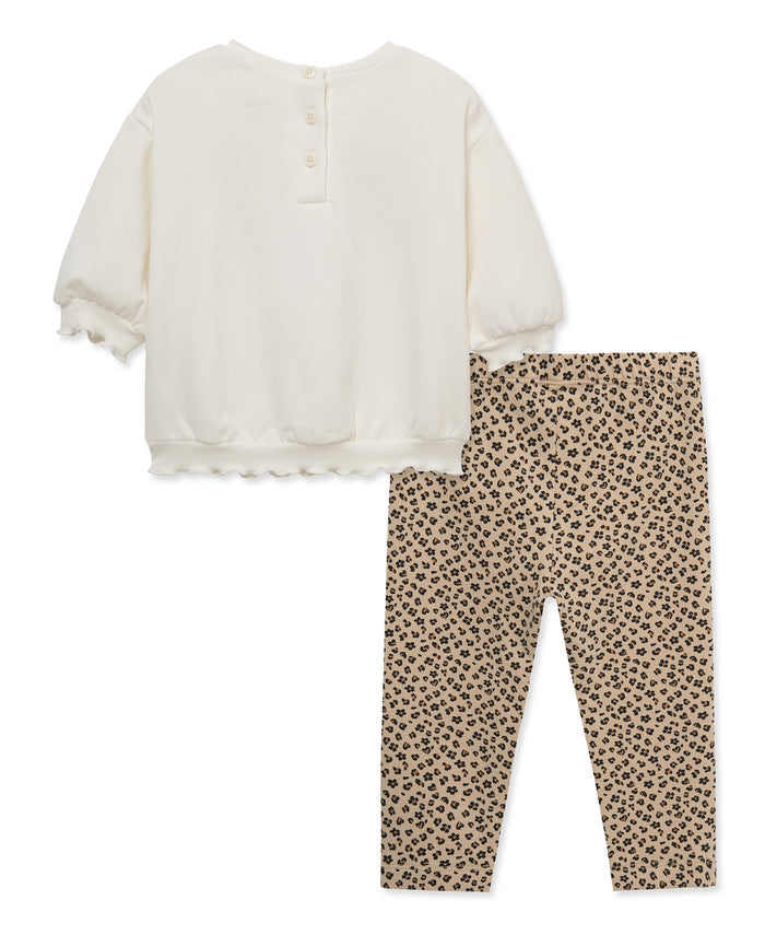 Leopard 2-Piece Sweatshirt Set (12M-24M) - Little Me