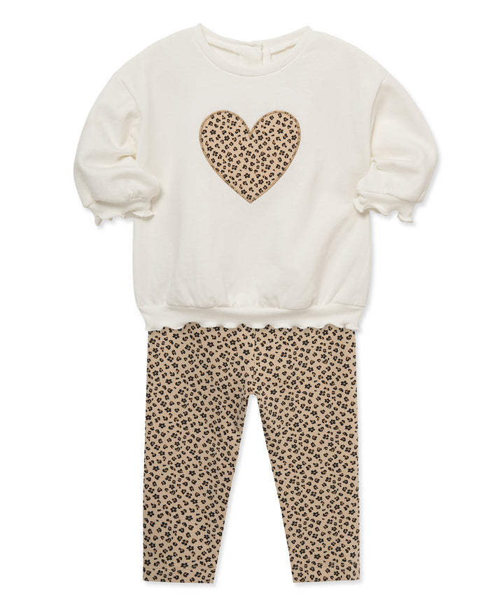 Leopard 2-Piece Sweatshirt Set (2T-4T) - Little Me