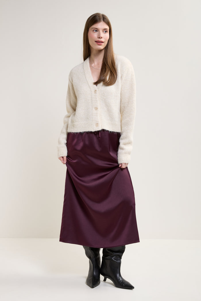 Long Satin Skirt - 6077