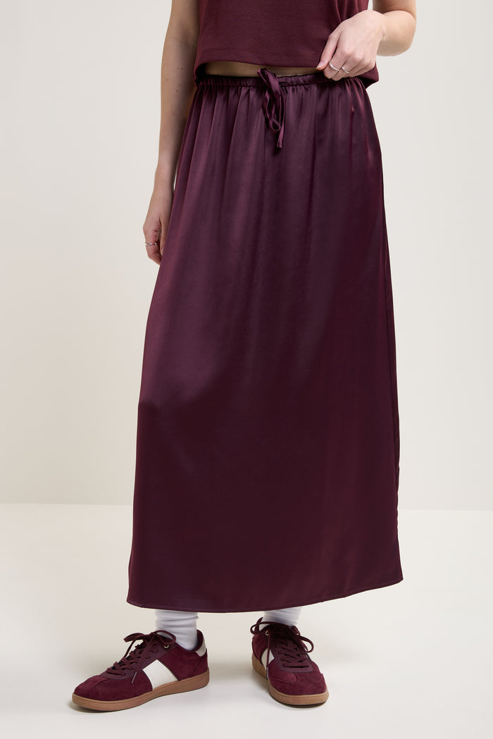 Long Satin Skirt - 6077