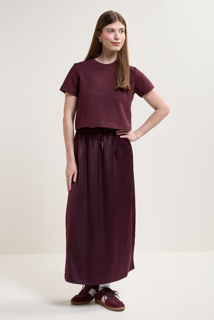 Long Satin Skirt - 6077