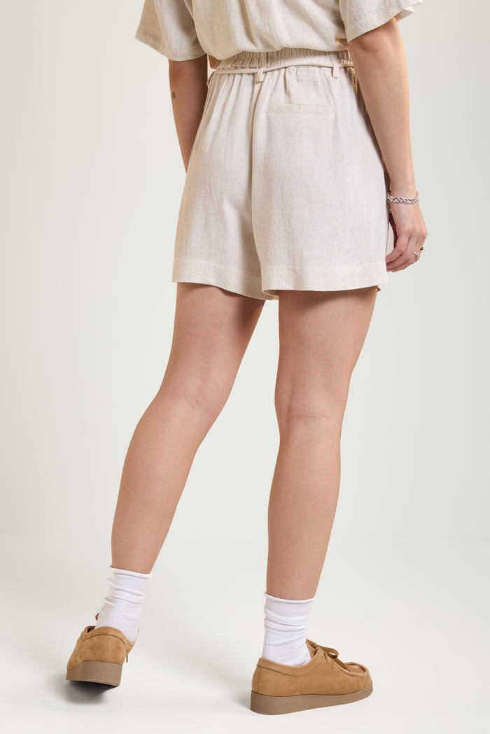 Loose Linen-Blend Shorts - 5134