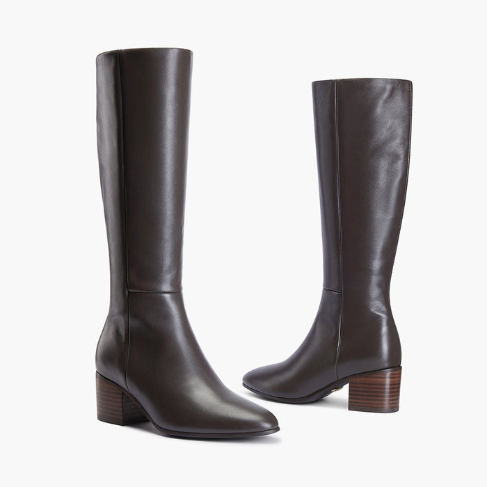 Lucca 50 Brown - Leather Knee Boots