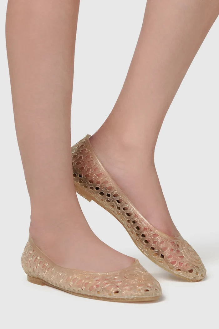 luna jelly shoes in nude by buttonscarves wear looks