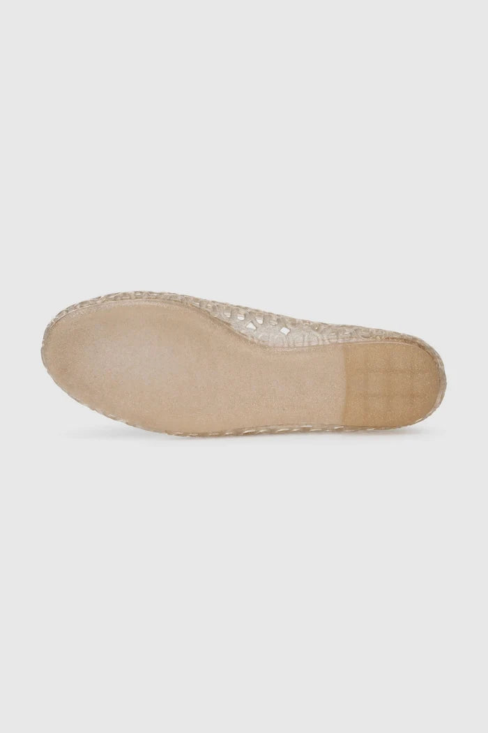 luna jelly shoes in nude outsole detail