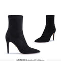 MACON - stretch suede ankle boots