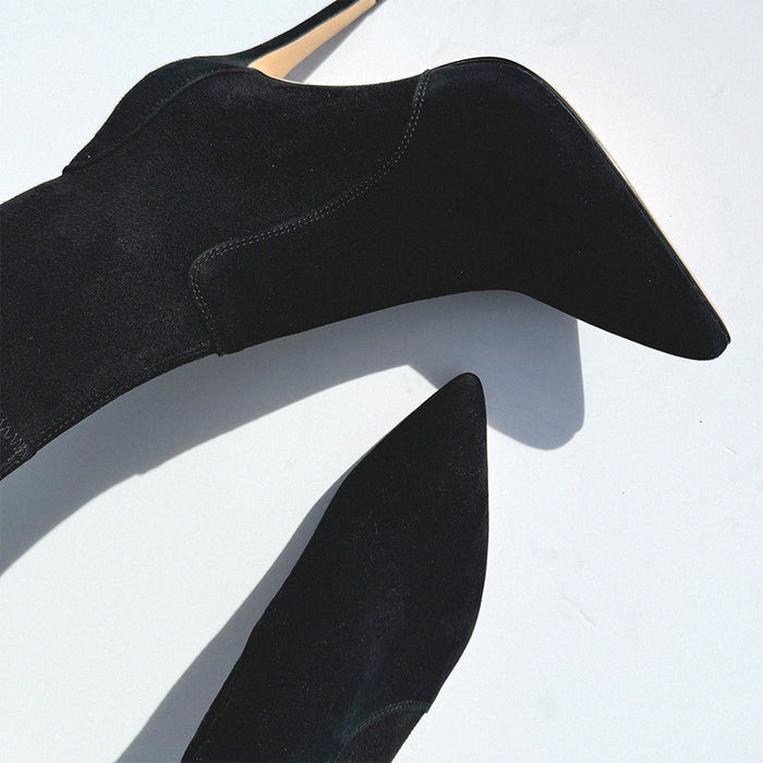 MACON - stretch suede ankle boots