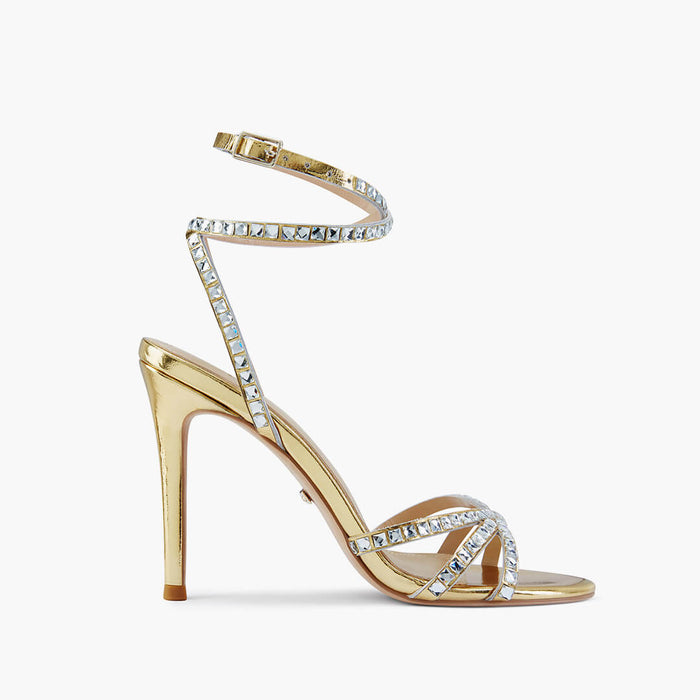 MADDY GOLD  - diamond decor heels