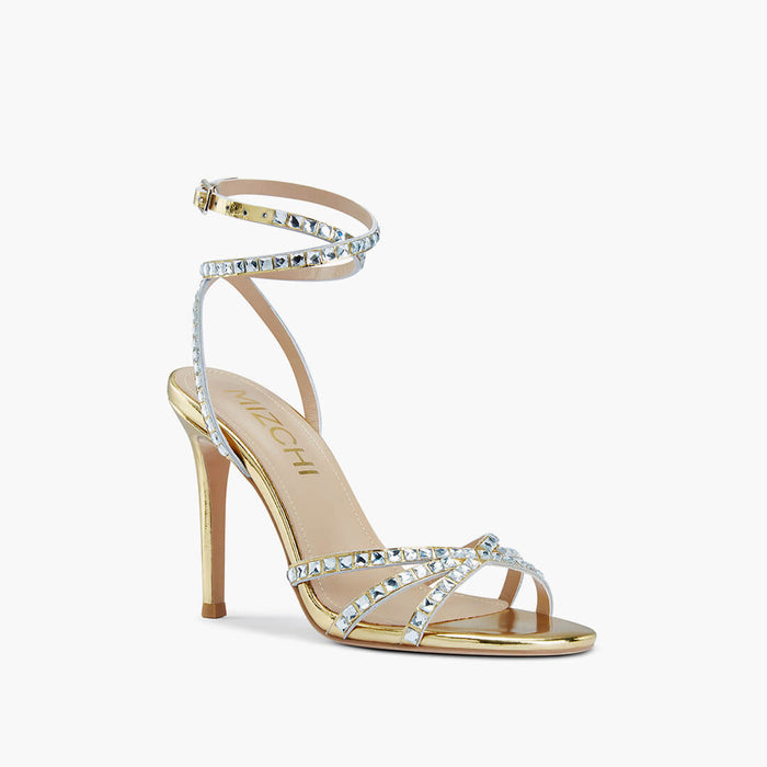MADDY GOLD  - diamond decor heels