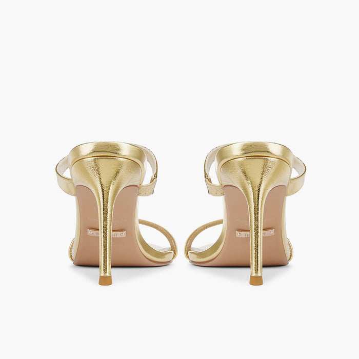 Maelis - Gold Leather Strap Mules