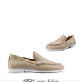MANON - beige leather loafers
