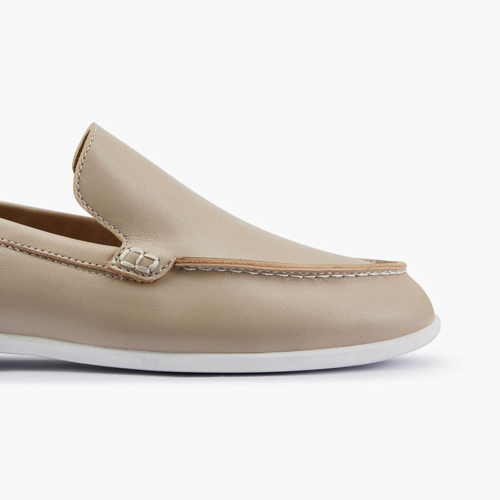 MANON - beige leather loafers