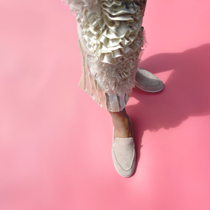 MANON - beige suede loafers