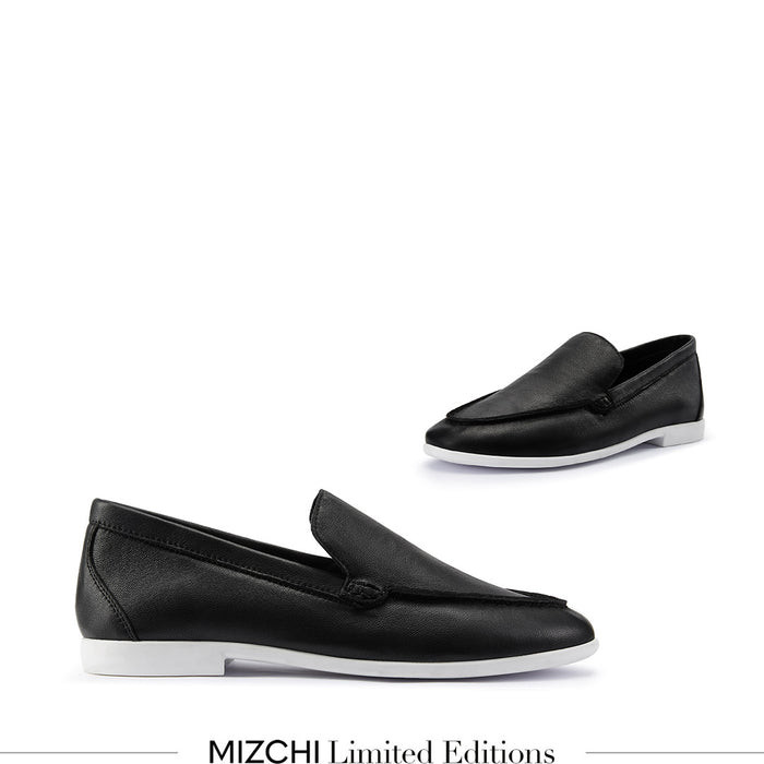 MANON - black leather loafers