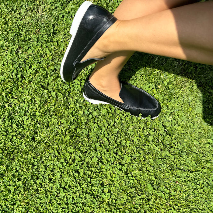 MANON - black leather loafers