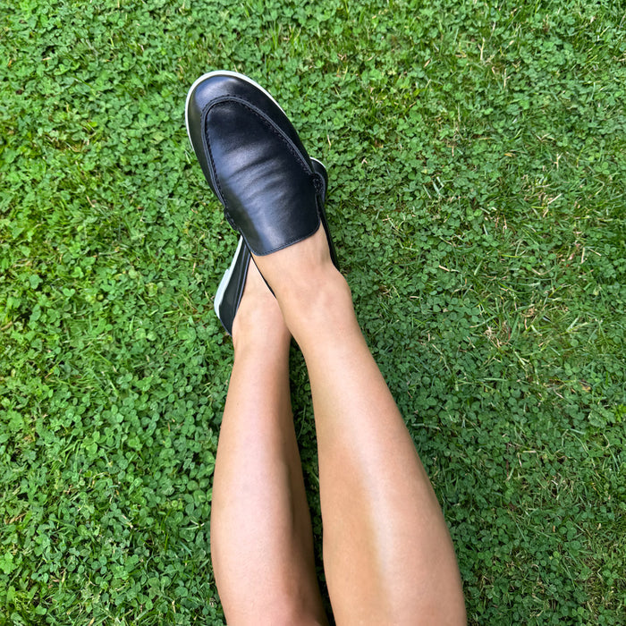 MANON - black leather loafers
