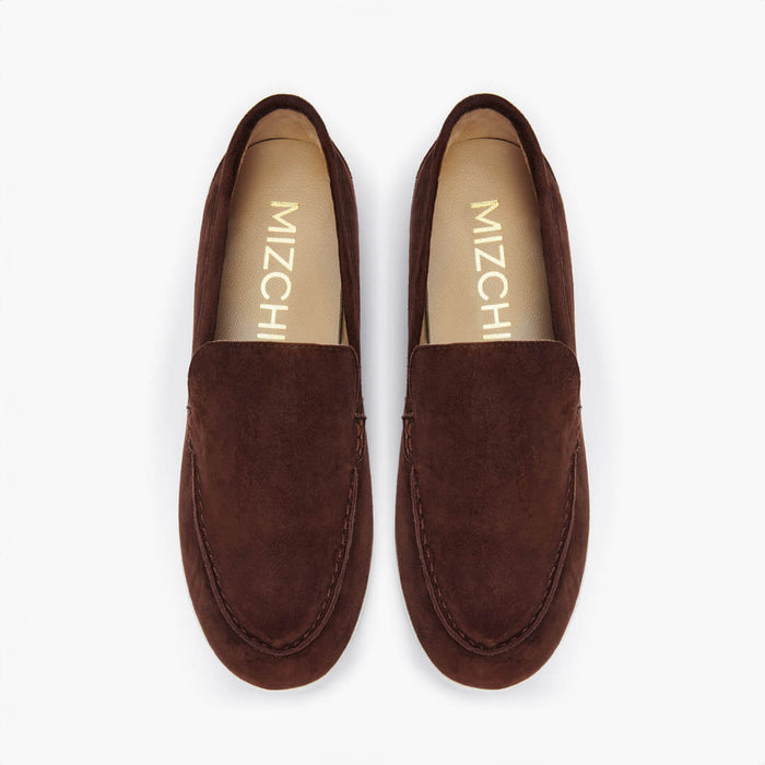 MANON - brown suede loafers