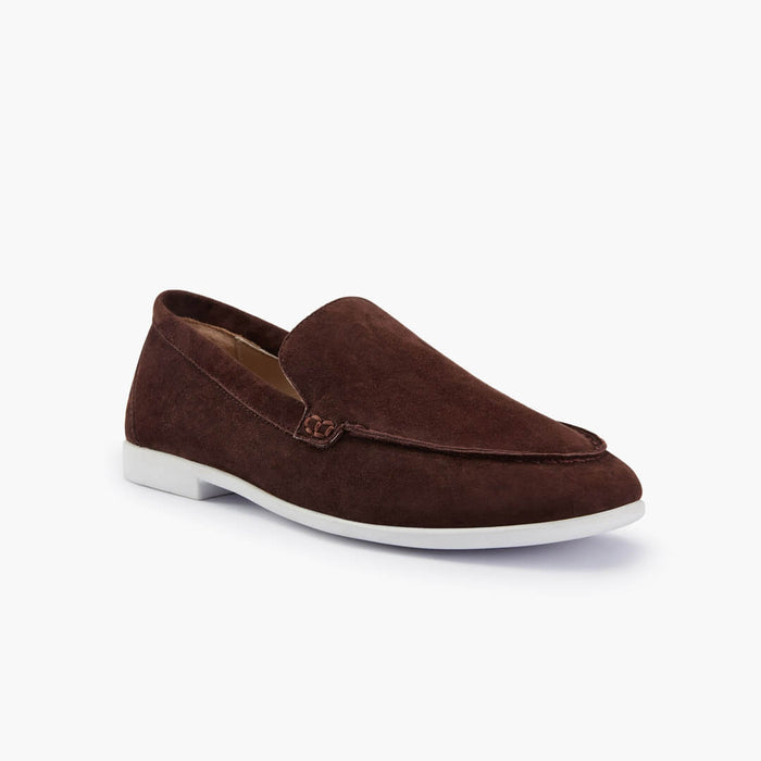 MANON - brown suede loafers