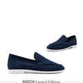 MANON - Navy suede loafers