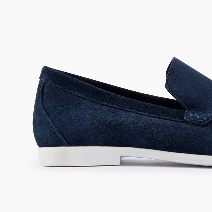 MANON - Navy suede loafers