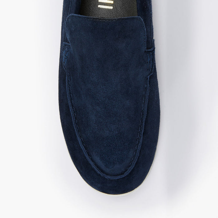 MANON - Navy suede loafers