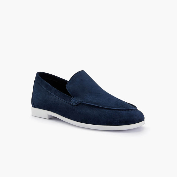 MANON - Navy suede loafers