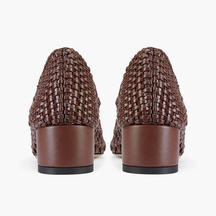 Marbella Brown - Woven Pumps