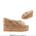 Marcela - Cork Wedge Mules