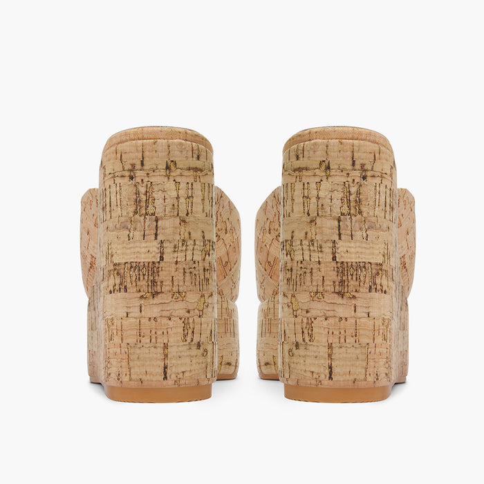 Marcela - Cork Wedge Mules