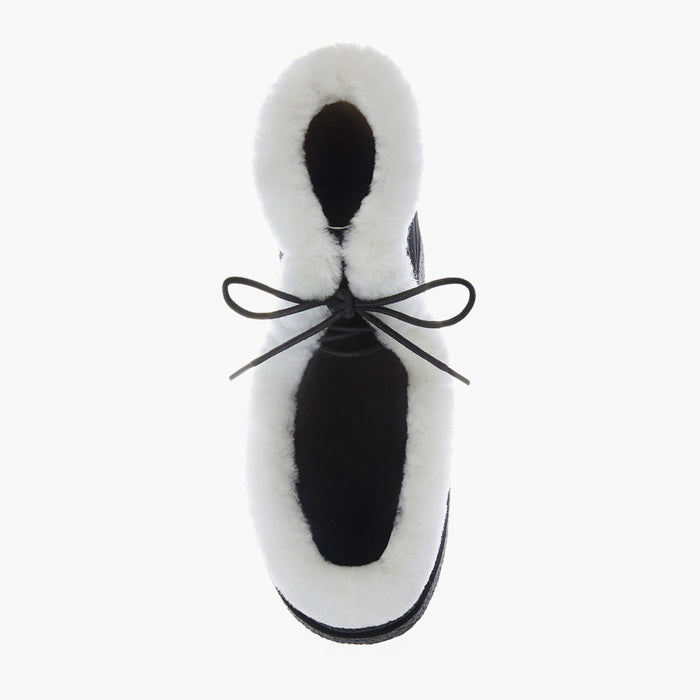 MARLO FUR - black suede ankle boots