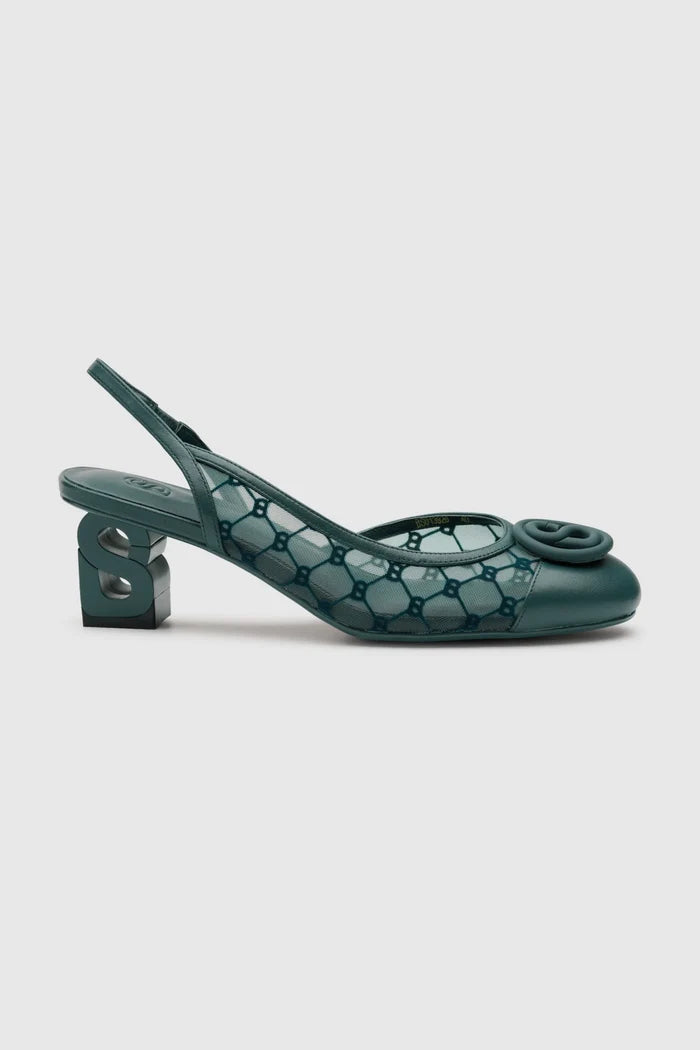 meela be heels in teal women's heels side view