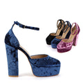 *MELLOW PLATFORM - blue, 12/3.5cm size UK 2.5