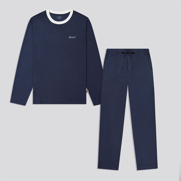 Brunch Men's PJ Set in Navy pima cotton, main product image