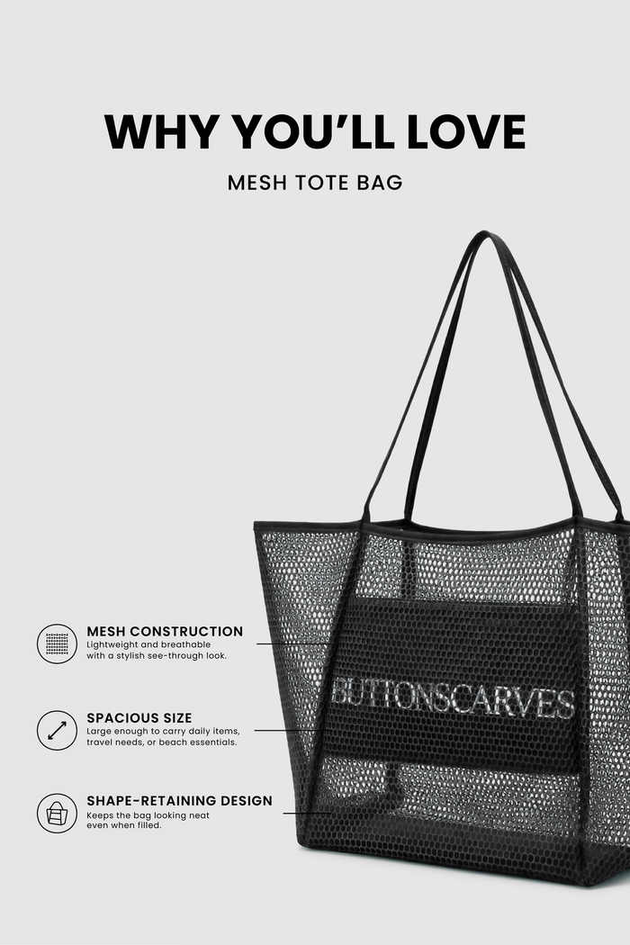 mesh tote bag orca with mesh construction, spacious size, and shape-retaining design