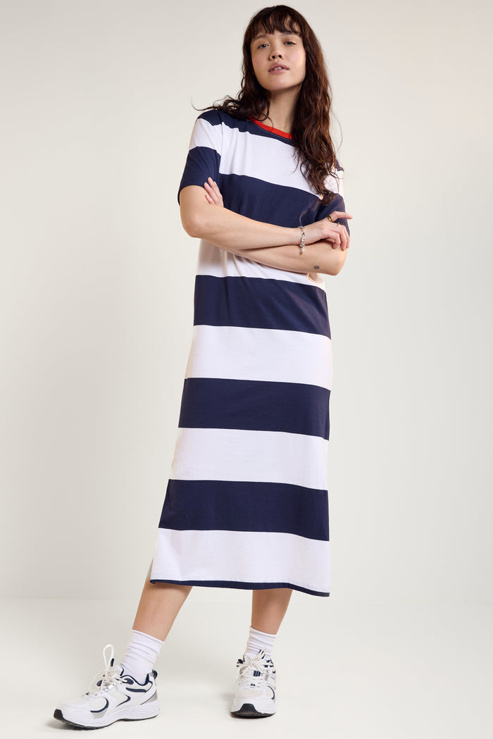 Mid-Length Striped Dress - 2186